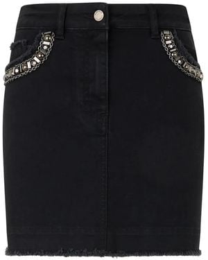 Alberta Ferretti Embellished Mini Skirt - Black