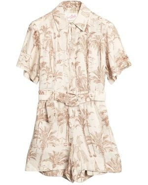 Mc2 Saint Barth Jumpsuit mit Gürtel - Natur