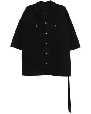 Rick Owens Chemise Boutonnée À Manches Courtes - Black