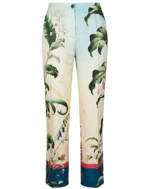 F.R.S For Restless Sleepers Etere Floral-Print Silk Pants - White