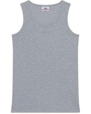 Gcds Top de canalé - Gris