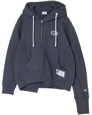 Undercover Sudadera Con Capucha Y Cremallera De X Champion - Azul