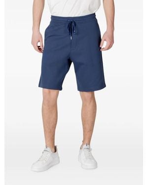 Replay Drawstring-Waist Jersey Shorts - Blue