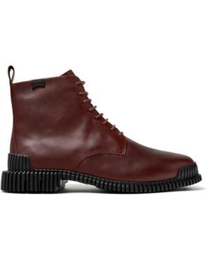 Camper Pix Lace-Up Ankle Boots - Brown