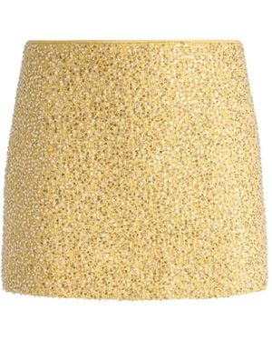 Alice + Olivia Ecenia Sequin-Embellished Tweed Mini Skirt - Metallic