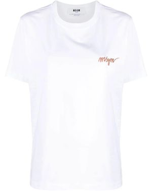 MSGM ロゴ Tシャツ - ホワイト