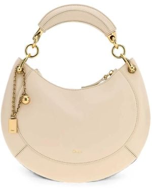 Chloé Bolso De Hombro Banana Pequeño - Blanco