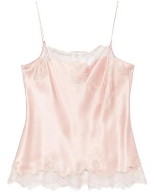 Carine Gilson Straight Neckline Lace Camisole - Pink