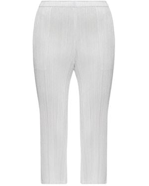 Pleats Please Issey Miyake Pleated Trousers - White