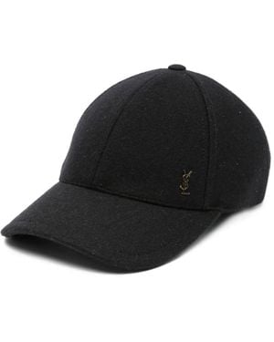 Saint Laurent Gorra de lana con cierre ajustable - Negro