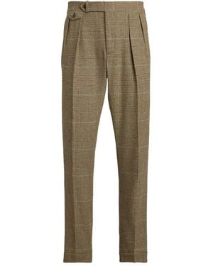 Polo Ralph Lauren Pleated Check Trousers - Green