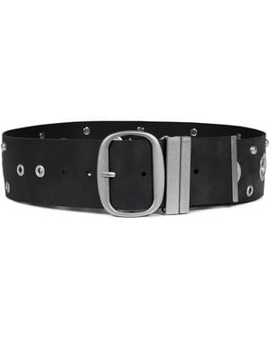 VACANT Archive Rei Stud Wide Belt - Black