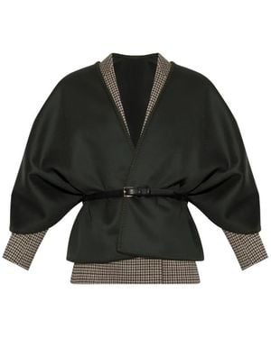Max Mara Colomba Belted Poncho - Black