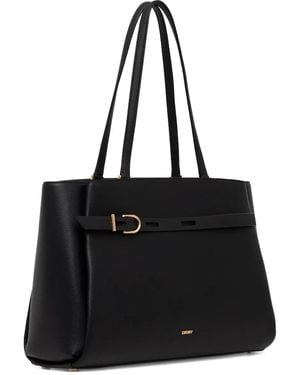 DKNY Leather Tote Bag - Black