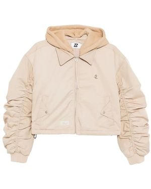 Izzue Hooded Puffer Jacket - Natural