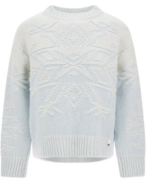 Herno Maglione Con Motivo Fiocchi Di Neve - Bianco