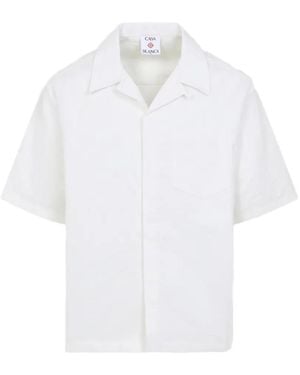 CASABLANCA Monogram Short-Sleeve Shirt - White