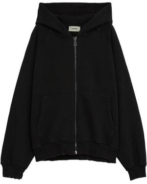A PAPER KID Zip Hoodie - Black