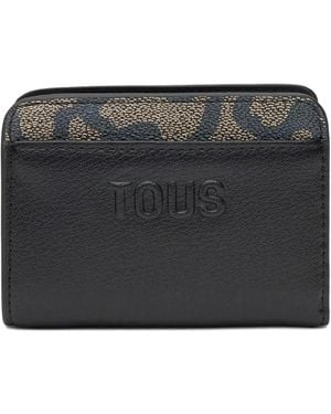 Tous Embossed Zip Wallet - Black