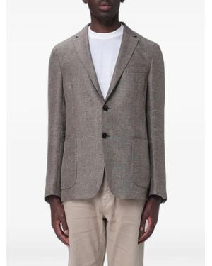 ZEGNA Single-Breasted Blazer - Grey
