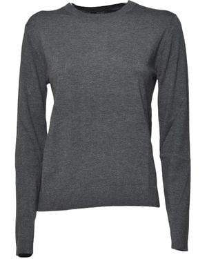 Weekend by Maxmara Top con cuello redondo - Gris