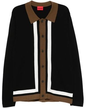 HUGO Button-Up Cardigan - Black
