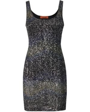 Missoni Sequin-Embellished Zig-Zag Mini Dress - Black