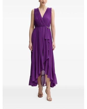 Morgan Pleated Chain Maxi Dress - Purple