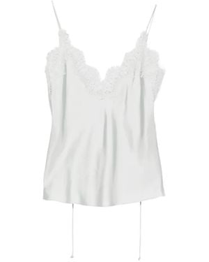 Rohe Lace-Trim Silk Top - White