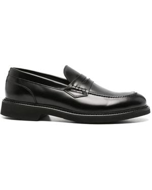Canali Penny-Loafer Aus Leder - Schwarz