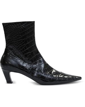 Christopher Esber Corte Embossed Ankle Boots - Black