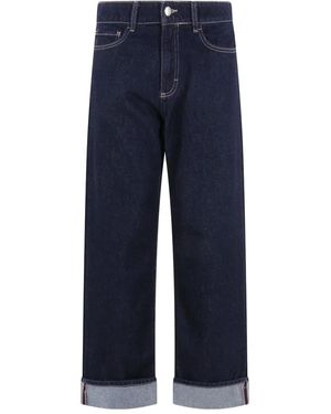 ICON DENIM Tiny Cuffed Jeans - Blue