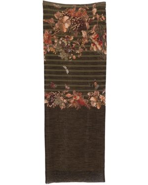 Jean Paul Gaultier Floral-Print Skirt - Brown