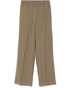 Liu Jo Pressed-Crease Trousers - Green