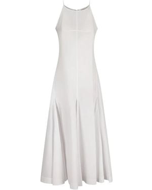 Sportmax ホルターネック フレアドレス - ホワイト