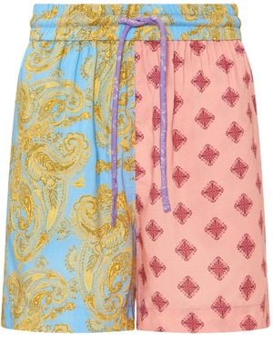 Donde Esteban Paisley Shorts - Pink