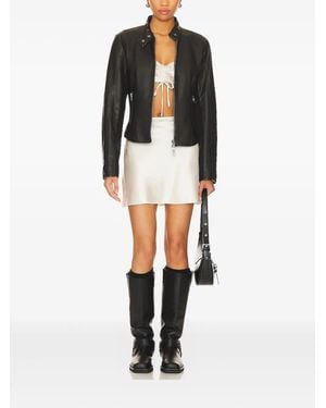 Free People Zip-Fastening Biker Jacket - Black