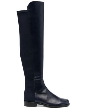 Stuart Weitzman Paneled Leather Knee-High Boots - Blue