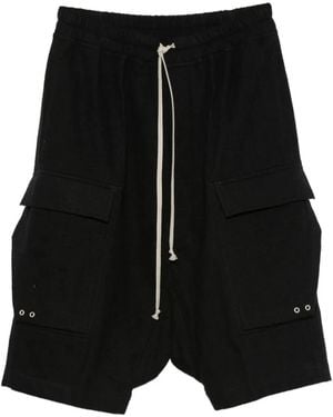 Rick Owens Drop-Crotch Cargo Shorts - Black