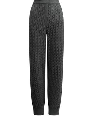 12 STOREEZ Rye Cable-Knit Trousers - Black