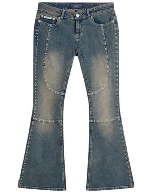 Juicy Couture Stud-Embellished Bootcut Jeans - Blue