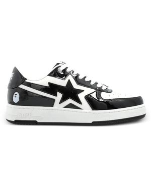A Bathing Ape Zapatillas con motivo de estrella - Blanco
