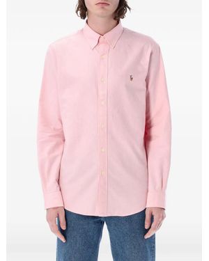 Polo Ralph Lauren Pony-Embroidered Button-Down Shirt - Pink