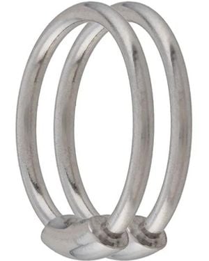 Maria Black Basic 12 Hoop Earrings - White