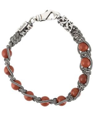 Emanuele Bicocchi Beaded Braided-Chain Bracelet - White