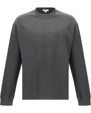 Agolde Long-Sleeve Drop-Shoulder T-Shirt - Grey
