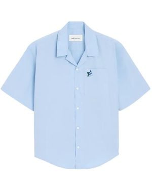 Ami Paris Tulip Hemd Mit Kurzen Ärmeln - Blau