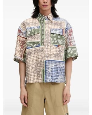 Rhude Patchwork Shirt - Grey