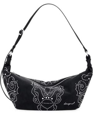Desigual Dot-Pattern Tote Bag - Black