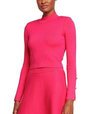 Cara Cara Turtleneck Button-Detailing Sweater - Pink